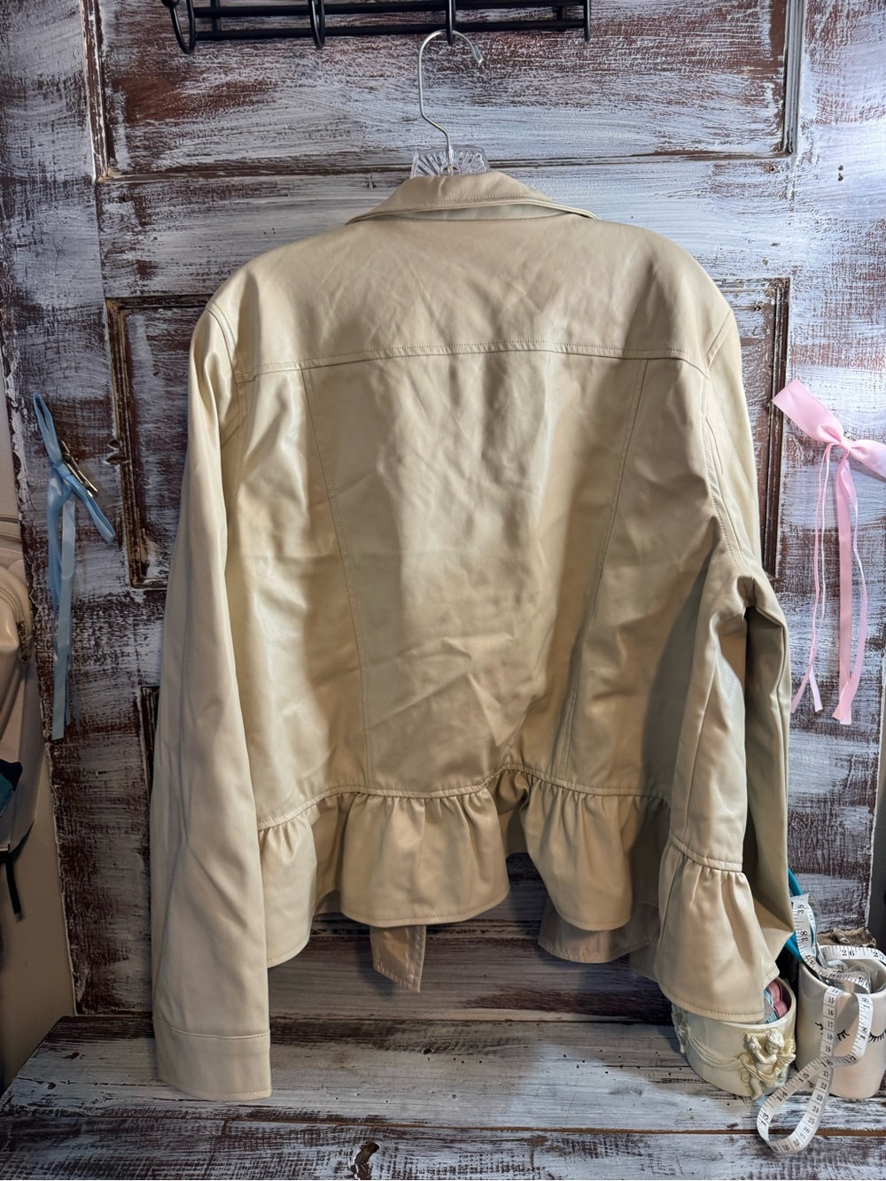 Cato Beige Ruffled-Hem Jacket - Picture 8 of 8
